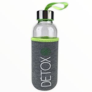 Detox Reusable Glass Water Bottle